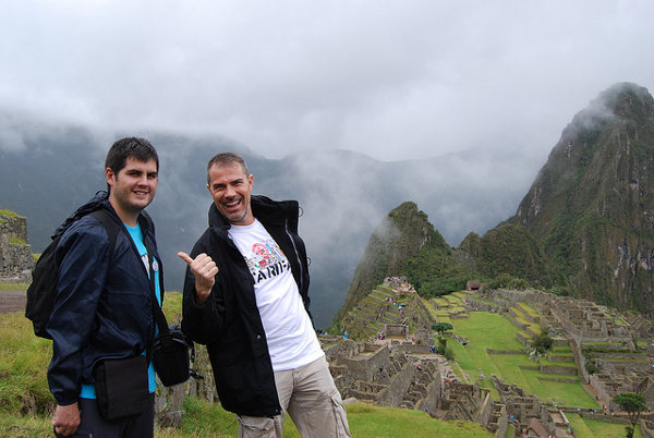Pau y Diego en Machu Picchu