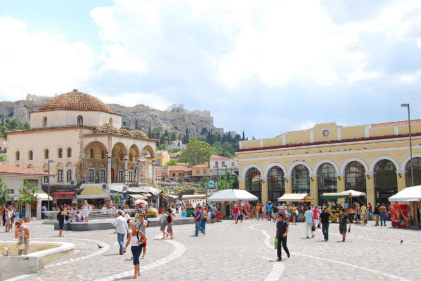 Plaza de Monastiráki en Atenas