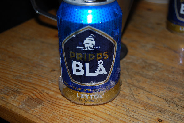 Pripps Blå, cerveza a temperatura ambiente en Laponia