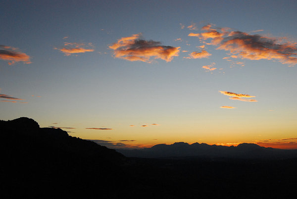 Puesta de sol desde la Sierra de Cazorla