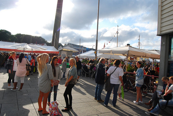 Ríos de gente en el Festival Gladmat de Stavanger