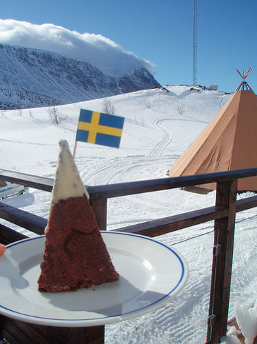 Tarta de chocolate y menta sueca