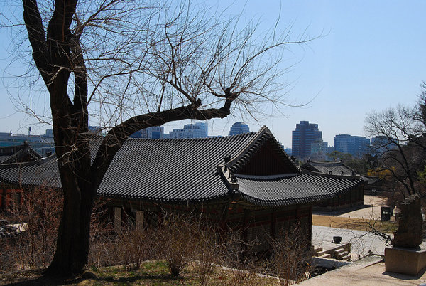 Tejado del Palacio Changgyeonggung de Seúl