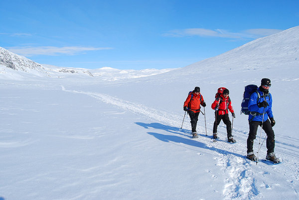 Travesía con raquetas de nieve por Laponia Sueca