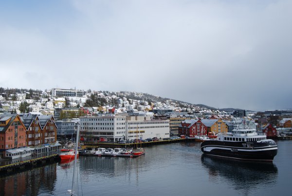 Tromsø desde la ventana del hotel