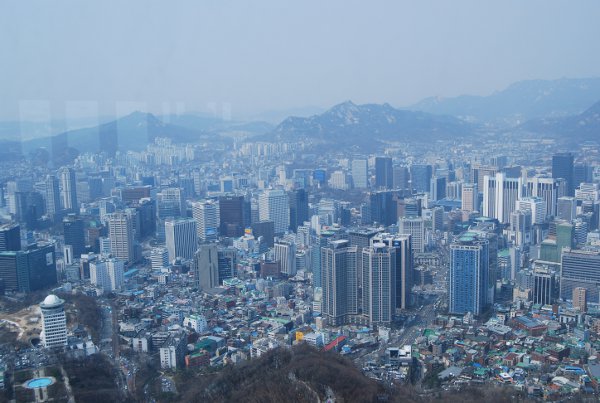 Vistas panorámicas de Seúl desde la N Seoul Tower